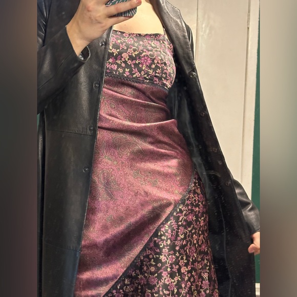 Excellent Condition Vintage 100% Lambskin Leather Long Jacket Trench Coat - Picture 16 of 16